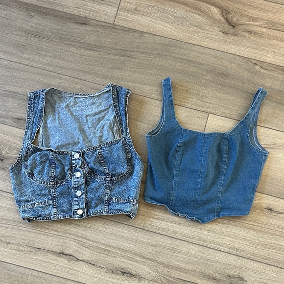 Tops - Denim Crop Tops Set size S